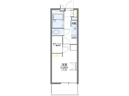 レオパレスイーストAGEII(1K/3階)の間取り写真