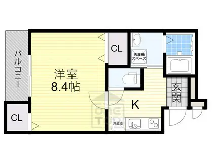 フジパレス吹田寿町5番館(1K/3階)の間取り写真