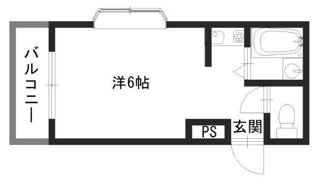 ハイツ北代(ワンルーム/3階)の間取り写真