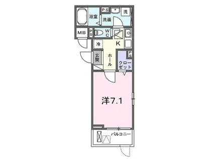 FORZADKIII(1K/1階)の間取り写真