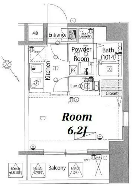 プロスタイルウェルス関内住吉町 8階階 間取り
