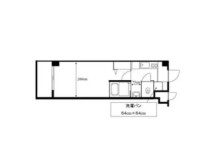 ベルフローラ白鳥(1K/3階)の間取り写真