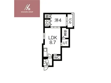 F ASECIA CER(1LDK/2階)の間取り写真
