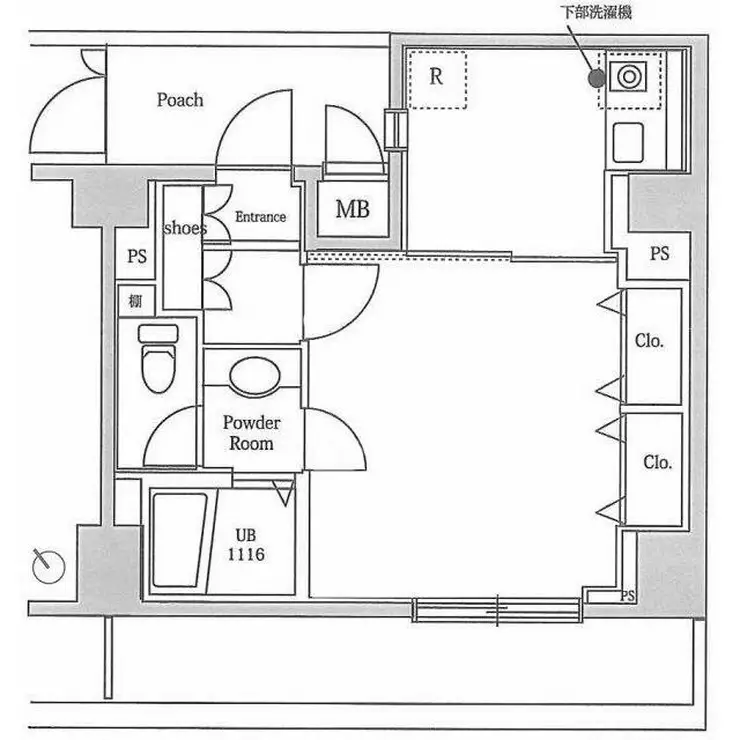 メゾン・ド・ヴィレ恵比寿 10階階 間取り
