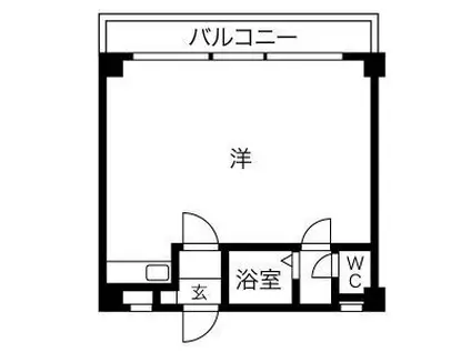 グローリー平尾(ワンルーム/10階)の間取り写真