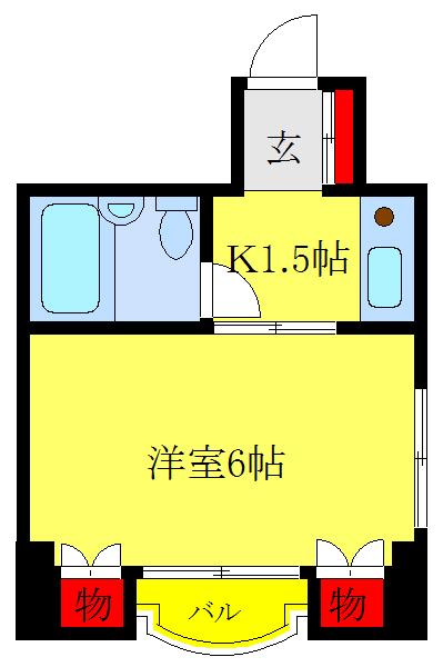 山下ビル(1K/4階)の間取り写真
