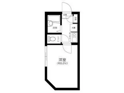 サザンロード北千住(1K/3階)の間取り写真