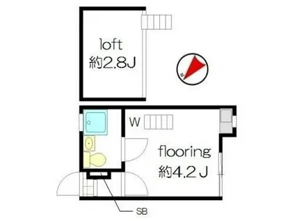 CLASSEA Ⅰ(ワンルーム/1階)の間取り写真