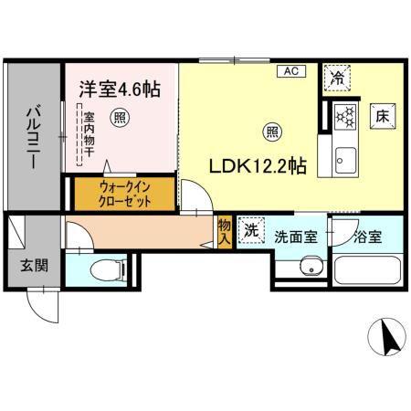 プラトーメゾン(1LDK/1階)の間取り写真