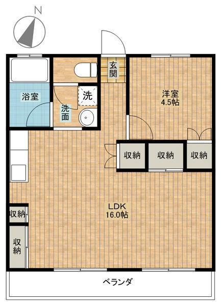 渋谷コート2号館(1LDK/4階)の間取り写真