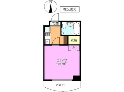 NPハイツ(1K/3階)の間取り写真