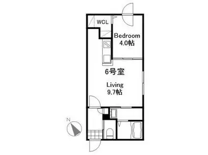 PT RESIDENCE麻生(1LDK/4階)の間取り写真