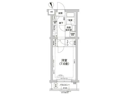 アイルエアポート羽田(1K/3階)の間取り写真