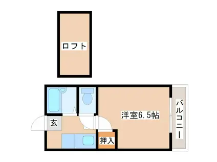 パル春日(1K/1階)の間取り写真