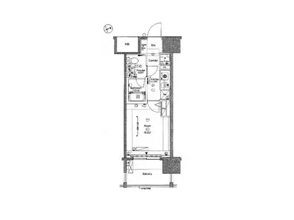 シーフォレシティ芝浦(1K/8階)の間取り写真