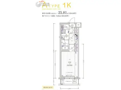 MV IMP常盤台(1K/2階)の間取り写真