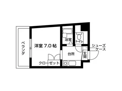 ROSE HILL(1K/4階)の間取り写真