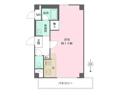 ロワイヤル室町(ワンルーム/3階)の間取り写真