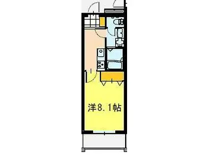 ミナミレジデンス(1K/3階)の間取り写真