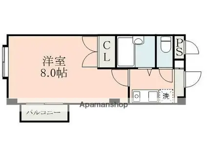 ハイムセラ春日(1K/3階)の間取り写真