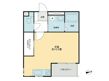 プランドール坂出駅前(ワンルーム/2階)の間取り写真