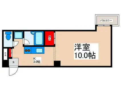 ビックウットビルド(1K/5階)の間取り写真