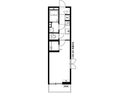 リブリ・SOPHIA喜沢(1K/3階)の間取り写真
