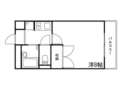 リッチウォーク市役所前(1K/2階)の間取り写真