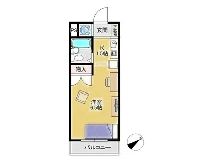 ライブヒルNAKAI(1K/3階)の間取り写真