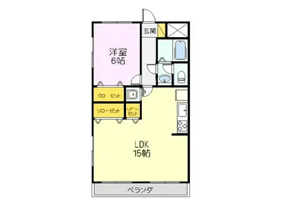 フォルテーヌ(1LDK/3階)の間取り写真