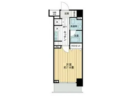 ライオンズクオーレ東京三ノ輪シティゲート(1K/6階)の間取り写真