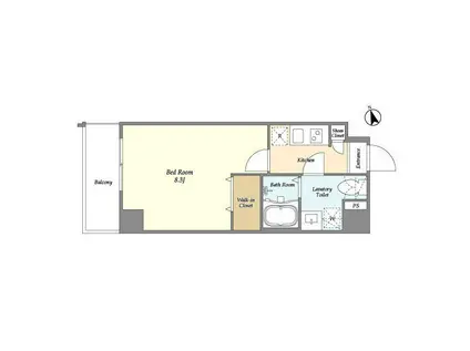 アルファコート綾瀬3(1K/6階)の間取り写真