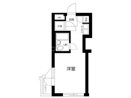 トップ青砥 105(ワンルーム/2階)の間取り写真