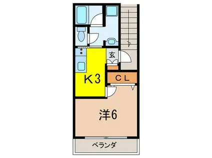 VILLETTA NIGAWA(1K/2階)の間取り写真