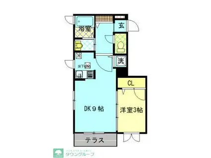 LADO ESTA(1DK/1階)の間取り写真