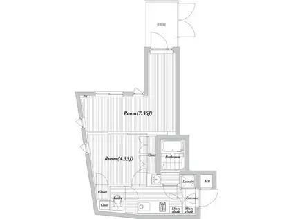 パレホームズ阿佐ヶ谷II(2K/1階)の間取り写真