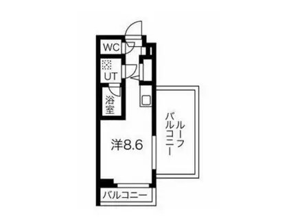 クラリッサ川崎梶ヶ谷(ワンルーム/5階)の間取り写真