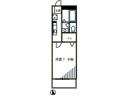 コンフォート東小金井(1K/1階)の間取り写真