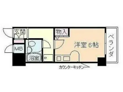 ダイヤパレス塚本II番館(ワンルーム/7階)の間取り写真