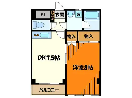 MJ POINT(1DK/4階)の間取り写真