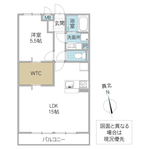 メゾンシャルマン(1LDK/2階)の間取り写真