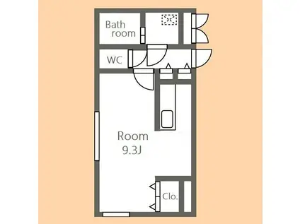 ラフォルテ桑園(1K/3階)の間取り写真