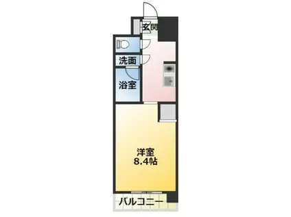 LA LUCE(ワンルーム/4階)の間取り写真