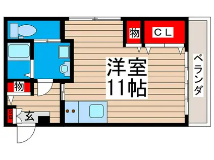 新井ビル(ワンルーム/3階)の間取り写真