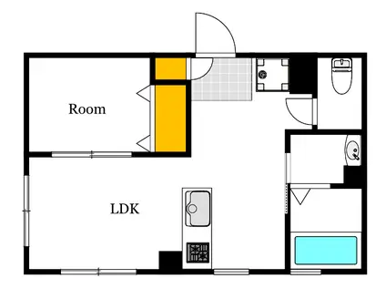 楠木町1丁目(1LDK/1階)の間取り写真