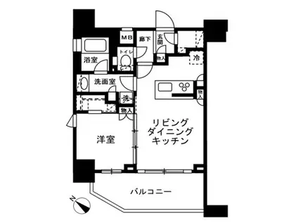シティインデックス神田(1LDK/7階)の間取り写真