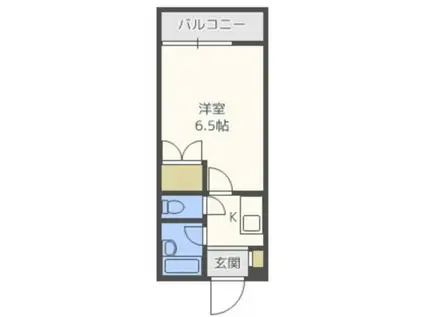 リブイン別府(1K/1階)の間取り写真