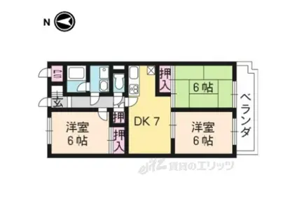 メゾンド・マリーエ(3DK/3階)の間取り写真