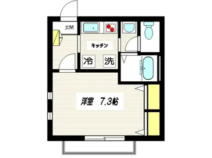 MISAO(1K/1階)の間取り写真