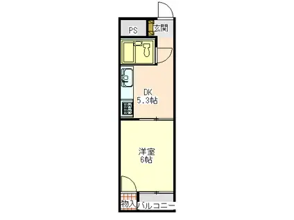 クリエイティブハイツ(1DK/3階)の間取り写真